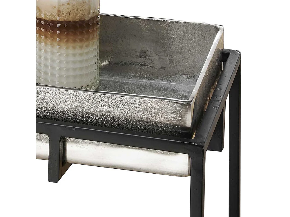 Kleiner Wohnzimmer Tisch mit abnehmbarer Tischplatte Metall