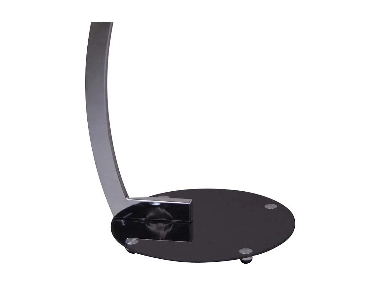 Glasplatten Tisch 52 cm hoch Schwarz und Chrom
