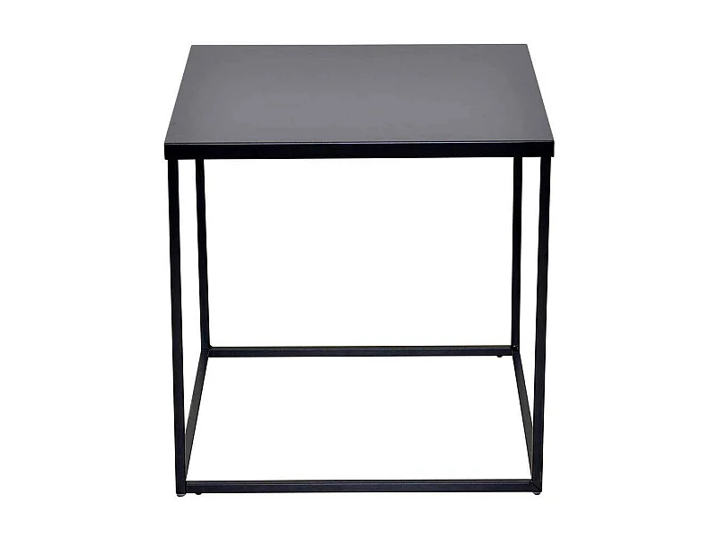 Metall Wohnzimmertisch in Schwarz 45x45 cm
