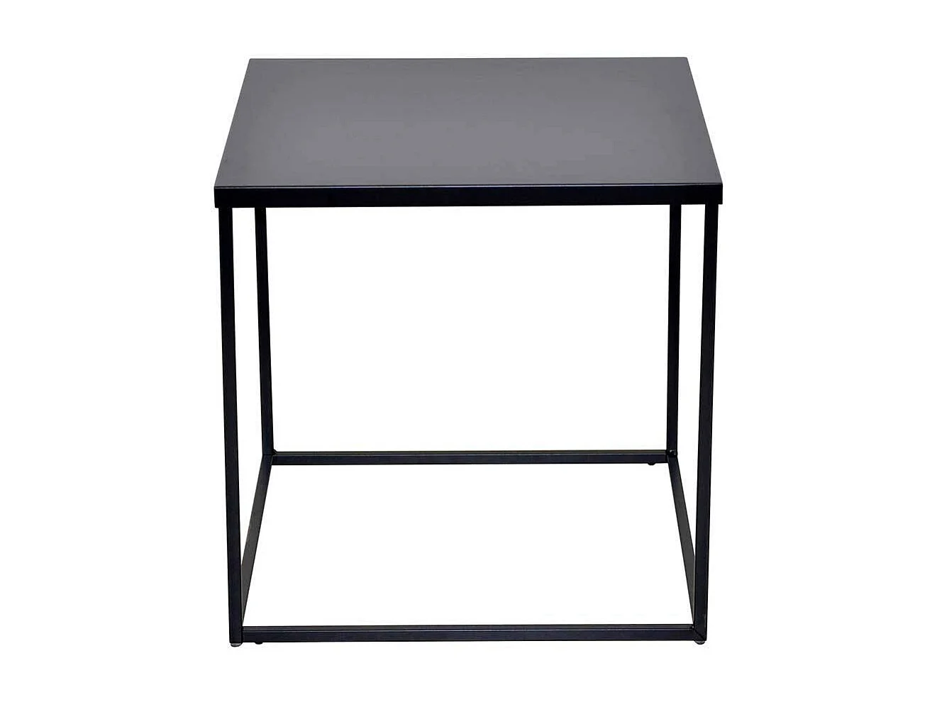 Metall Wohnzimmertisch in Schwarz 45x45 cm