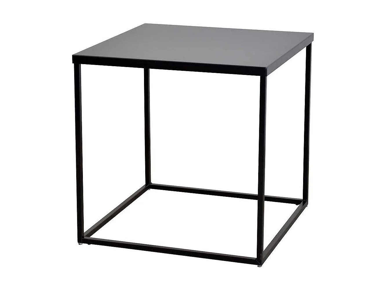 Metall Wohnzimmertisch in Schwarz 45x45 cm