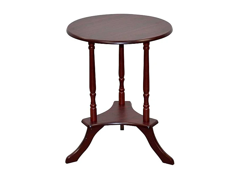 Klassischer Telefontisch in Kirschbaumfarben runder Tischplatte