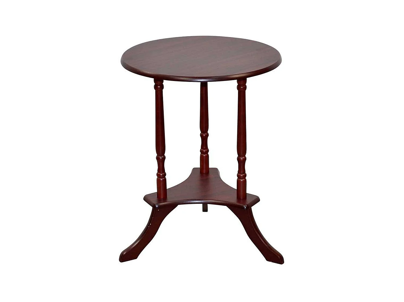 Klassischer Telefontisch in Kirschbaumfarben runder Tischplatte