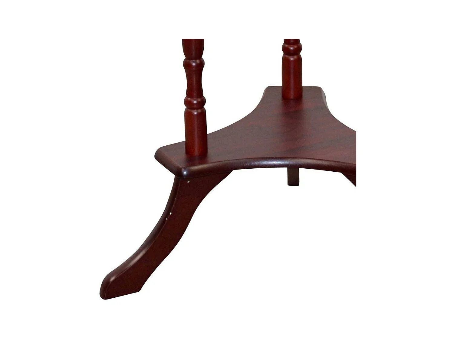 Klassischer Telefontisch in Kirschbaumfarben runder Tischplatte