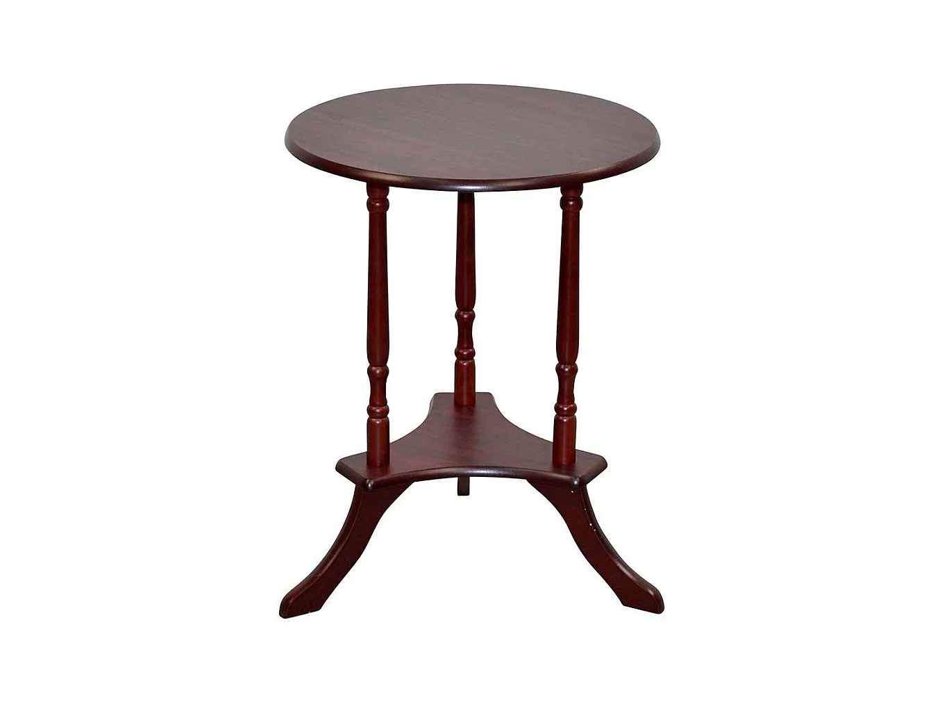 Klassischer Telefontisch in Kirschbaumfarben runder Tischplatte