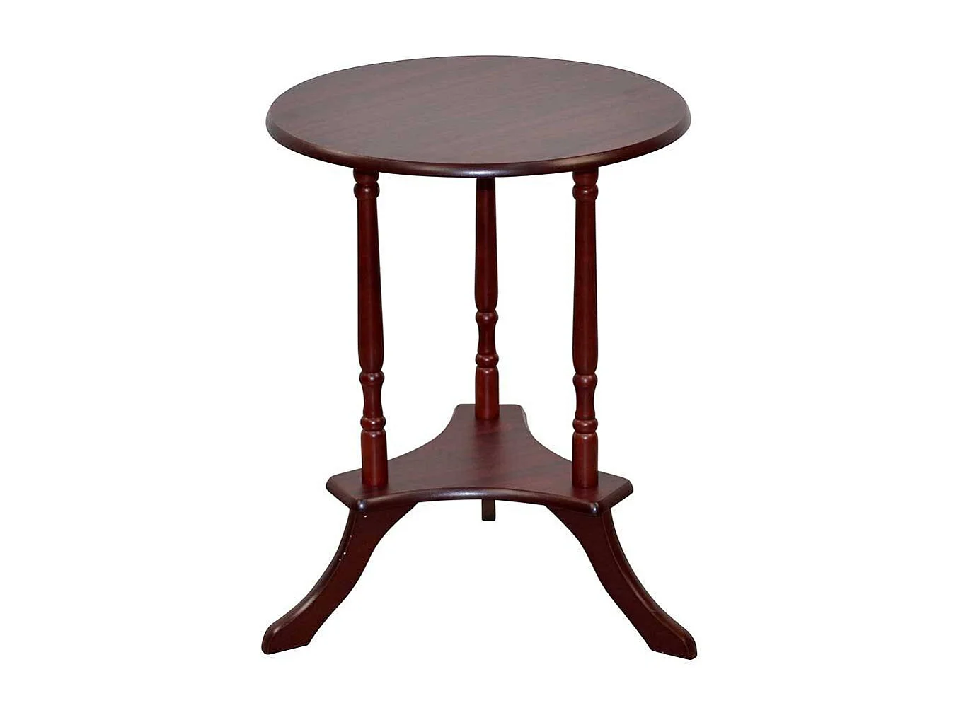 Klassischer Telefontisch in Kirschbaumfarben runder Tischplatte