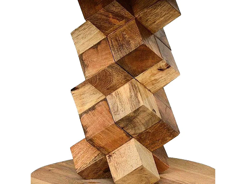 Runder Designtisch im rustikalen Landhausstil Mangobaum Massivholz