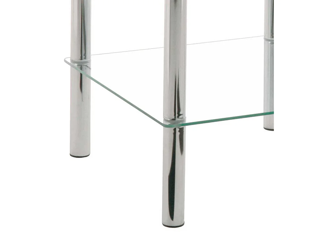 Glastisch mit Ablage Stahl