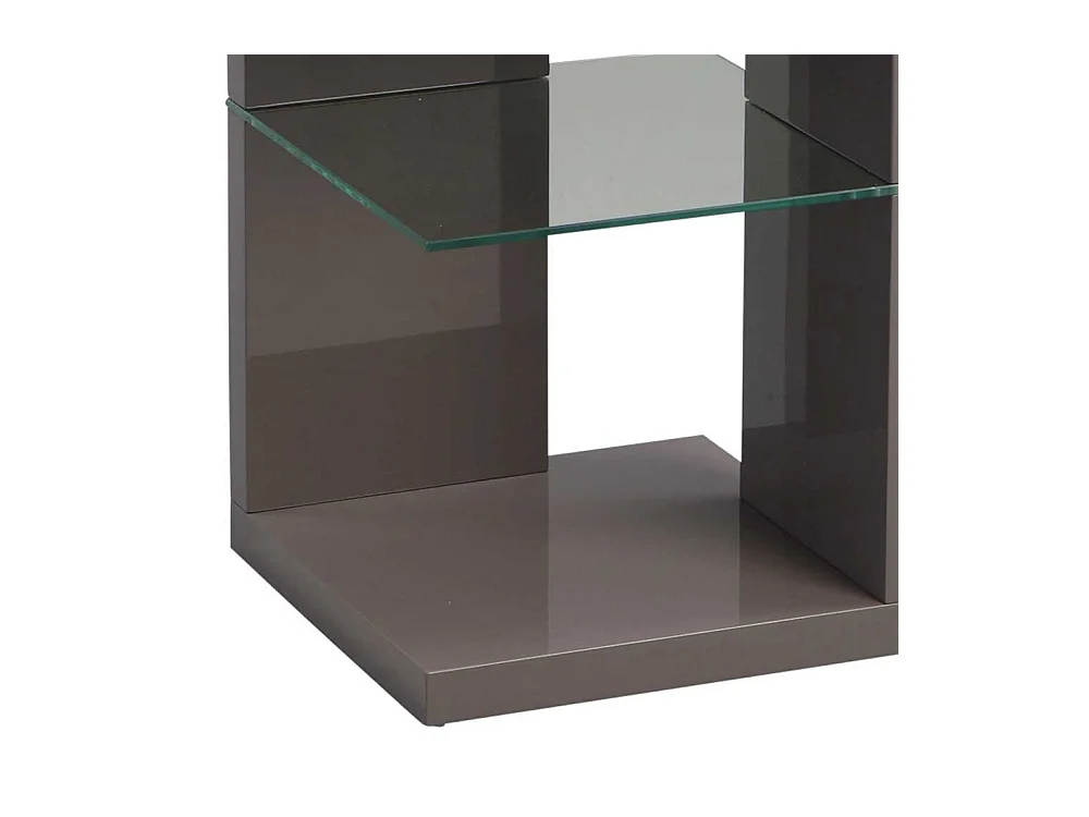 Telefontisch in Anthrazit Hochglanz Glasablage