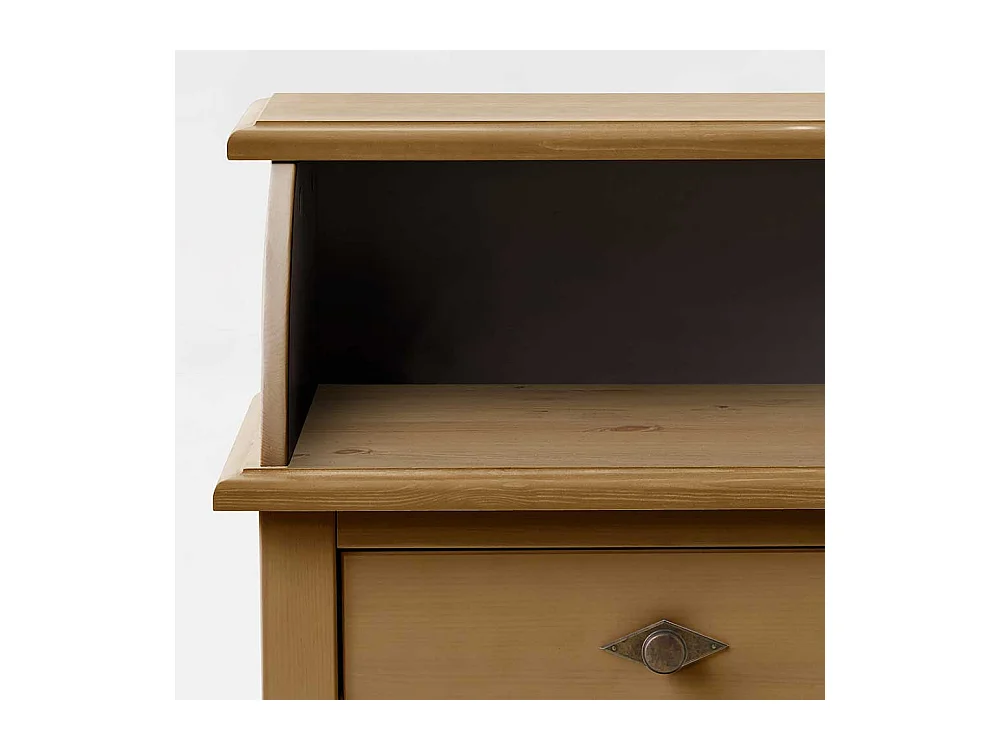 Kiefer Telefontisch im Landhausstil teilmassiv