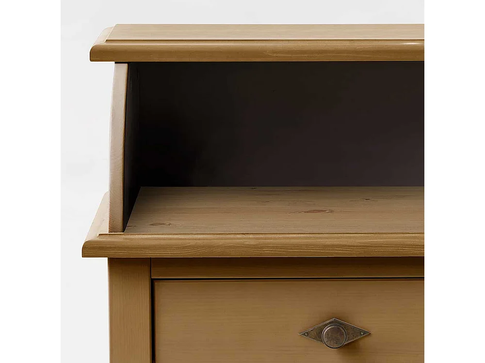 Kiefer Telefontisch im Landhausstil teilmassiv