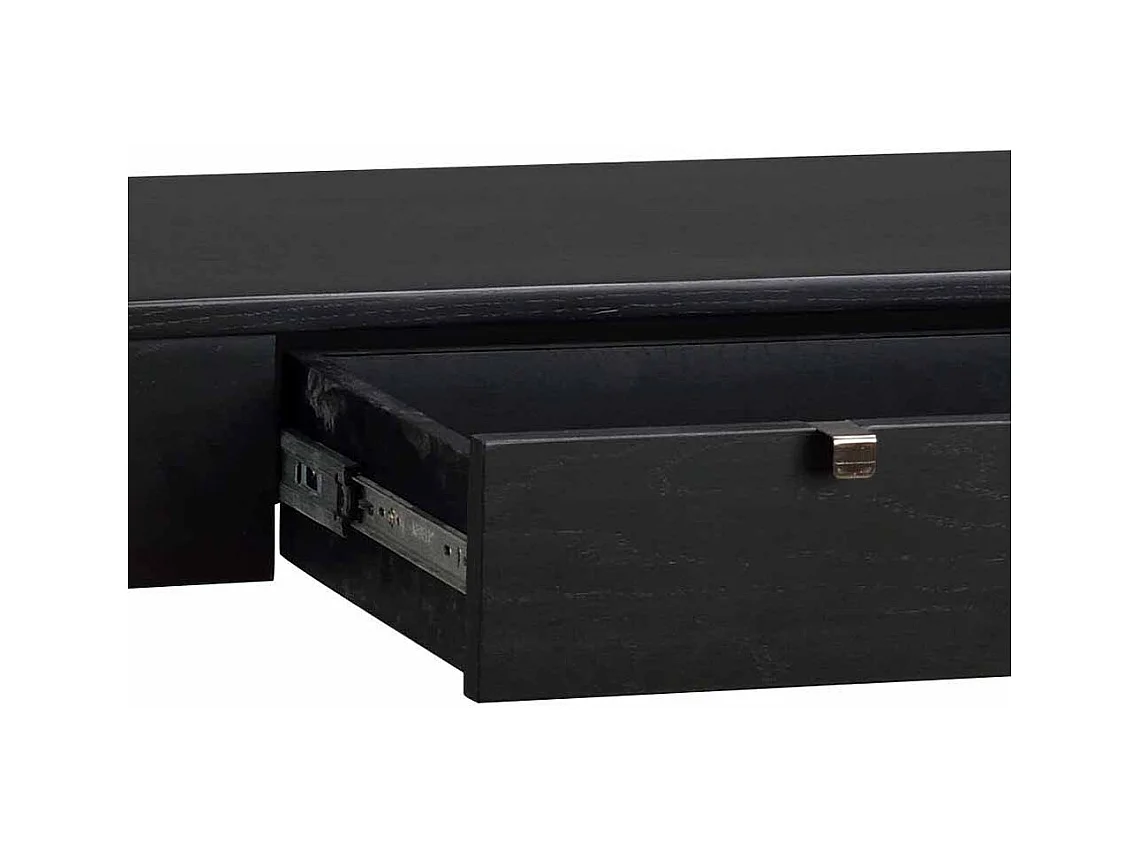 Telefontisch in Schwarz 100 cm breit