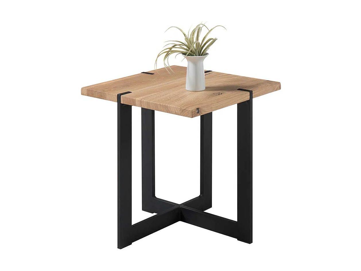 Massivholztisch aus Eiche Massivholz 45 cm breit