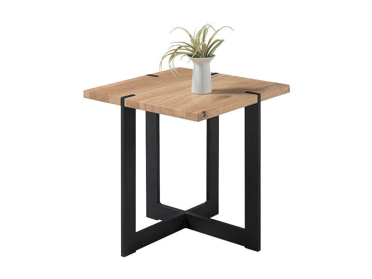 Massivholztisch aus Eiche Massivholz 45 cm breit