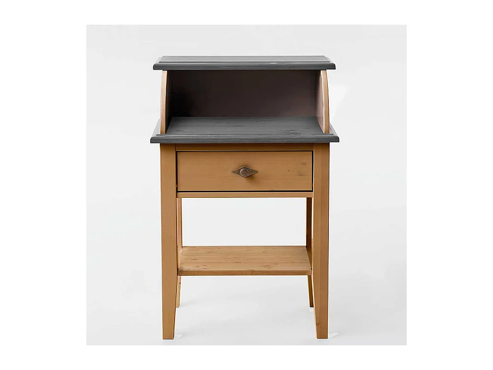 Telefontisch in Grau Kiefer teilmassiv Landhausstil