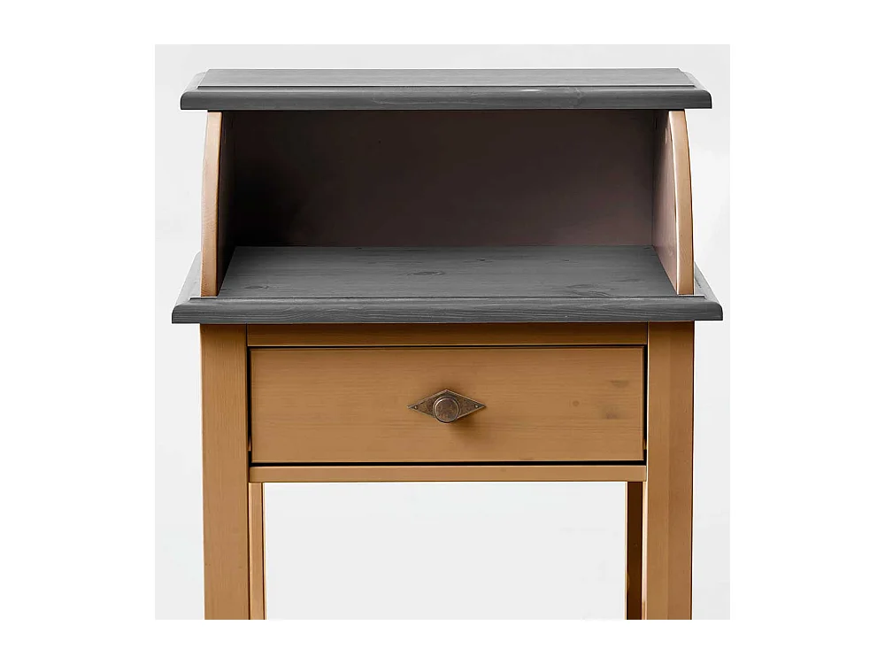 Telefontisch in Grau Kiefer teilmassiv Landhausstil