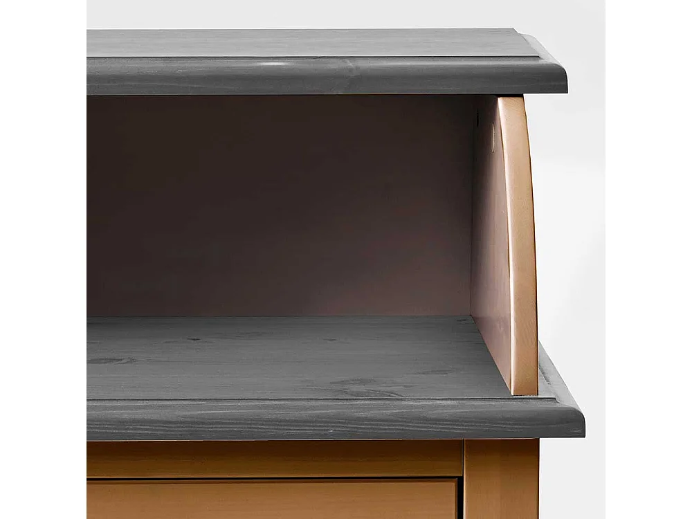 Telefontisch in Grau Kiefer teilmassiv Landhausstil