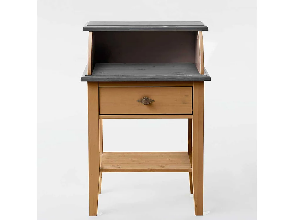 Telefontisch in Grau Kiefer teilmassiv Landhausstil