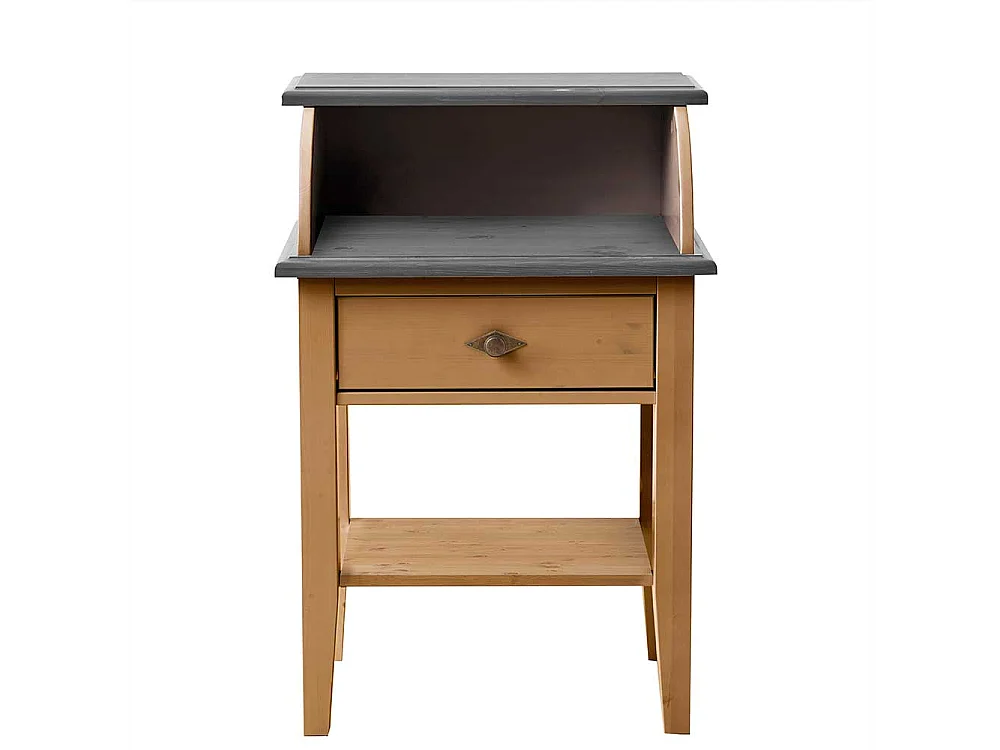 Telefontisch in Grau Kiefer teilmassiv Landhausstil