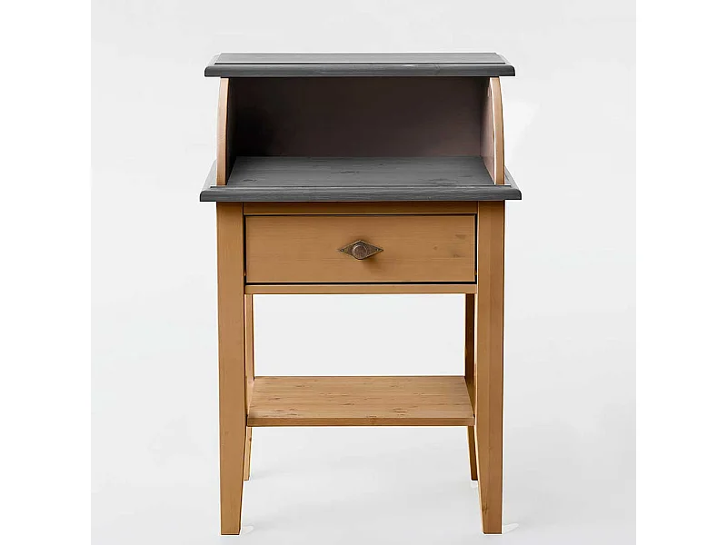 Telefontisch in Grau Kiefer teilmassiv Landhausstil