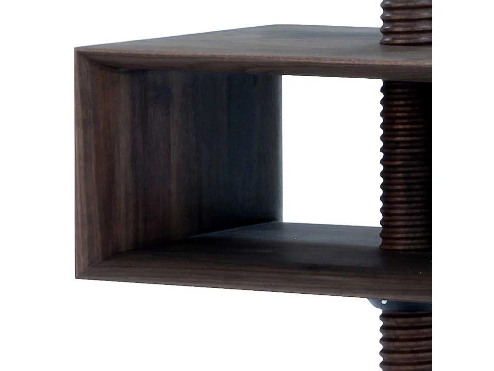 Designertisch aus Nussbaum teilmassiv höhenverstellbar