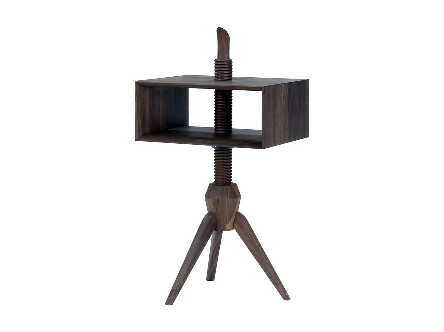 Designertisch aus Nussbaum teilmassiv höhenverstellbar