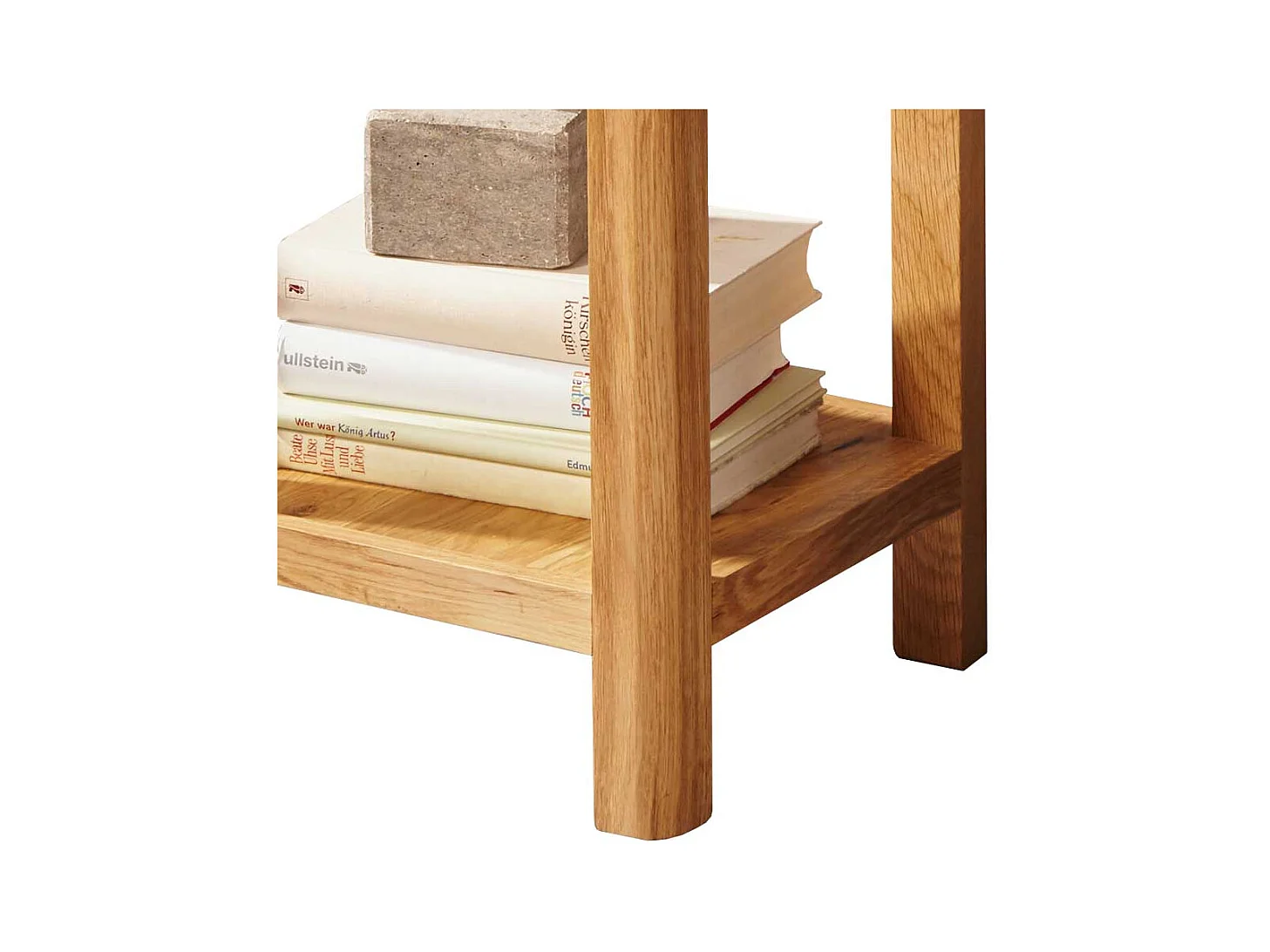 Pflanzensäule aus Wildeiche Massivholz Schublade