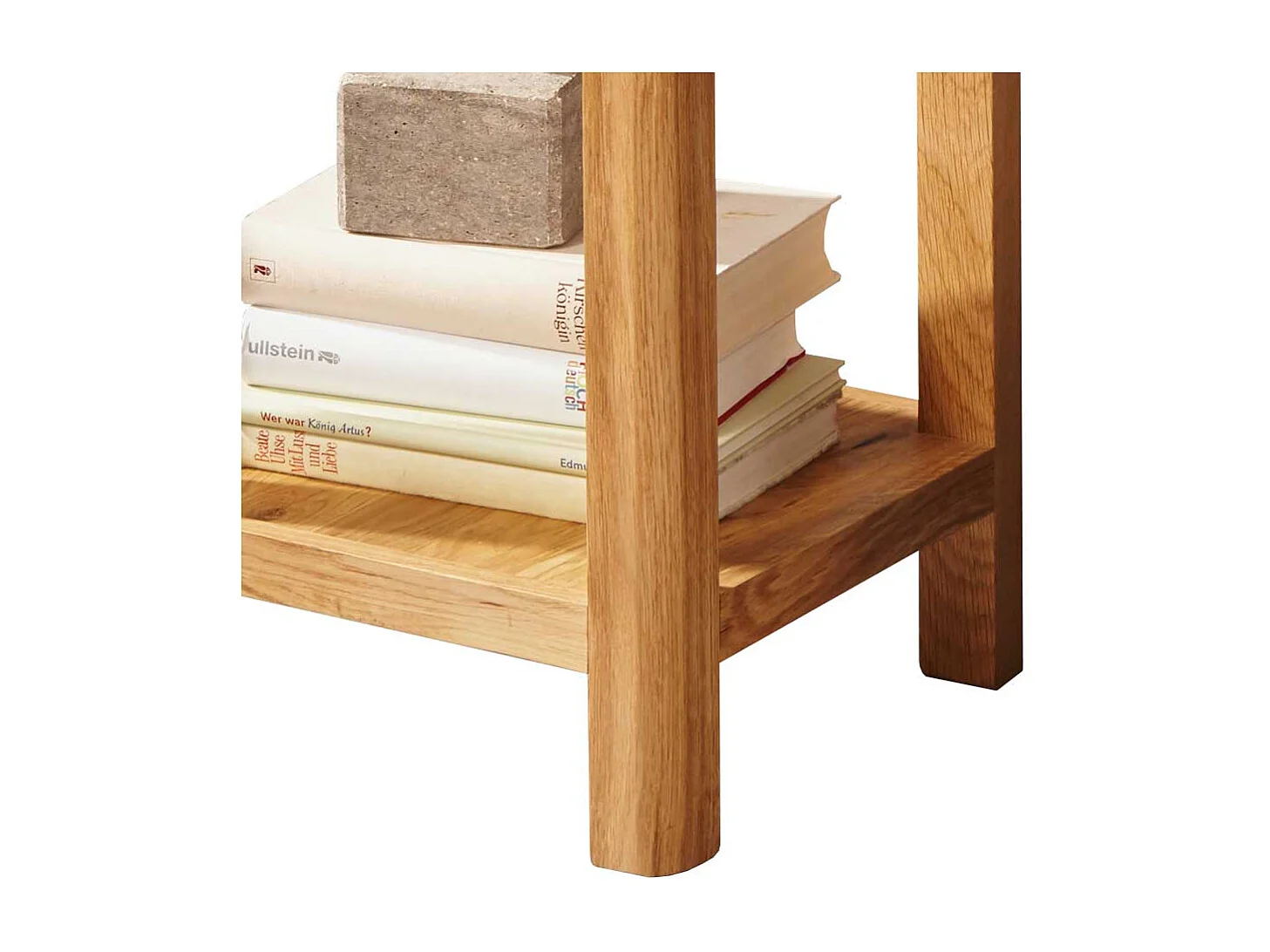 Pflanzensäule aus Wildeiche Massivholz Schublade