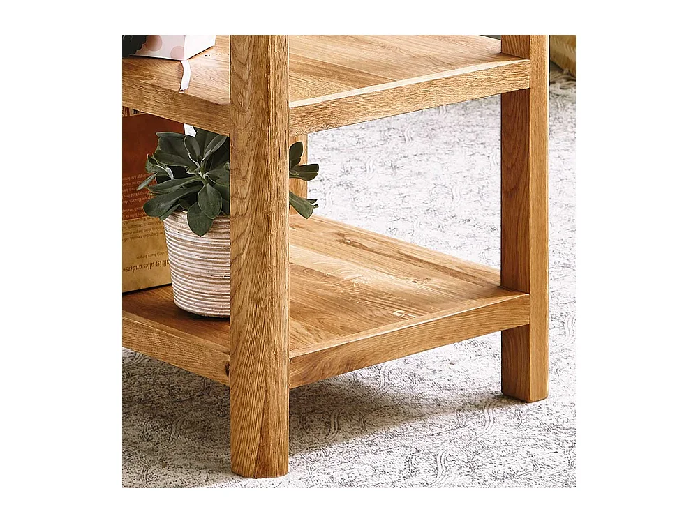 Kleines Regal aus Wildeiche Massivholz 60 cm hoch