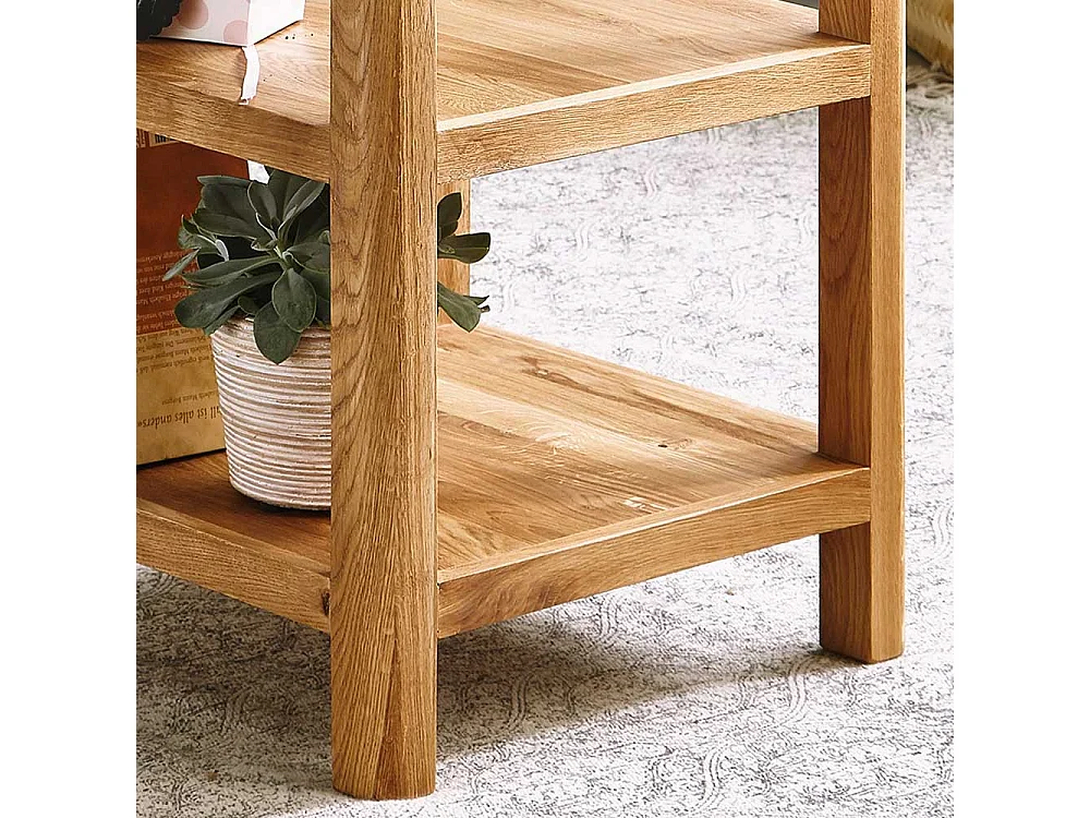 Kleines Regal aus Wildeiche Massivholz 60 cm hoch