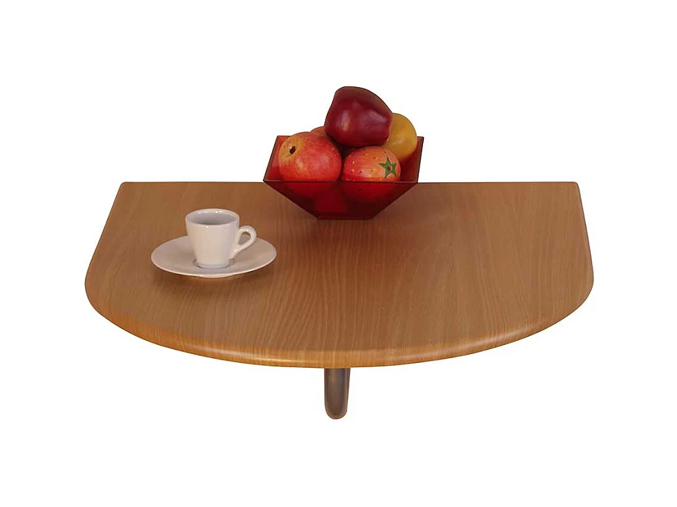 Klapp Wandtisch in Buche halbrund