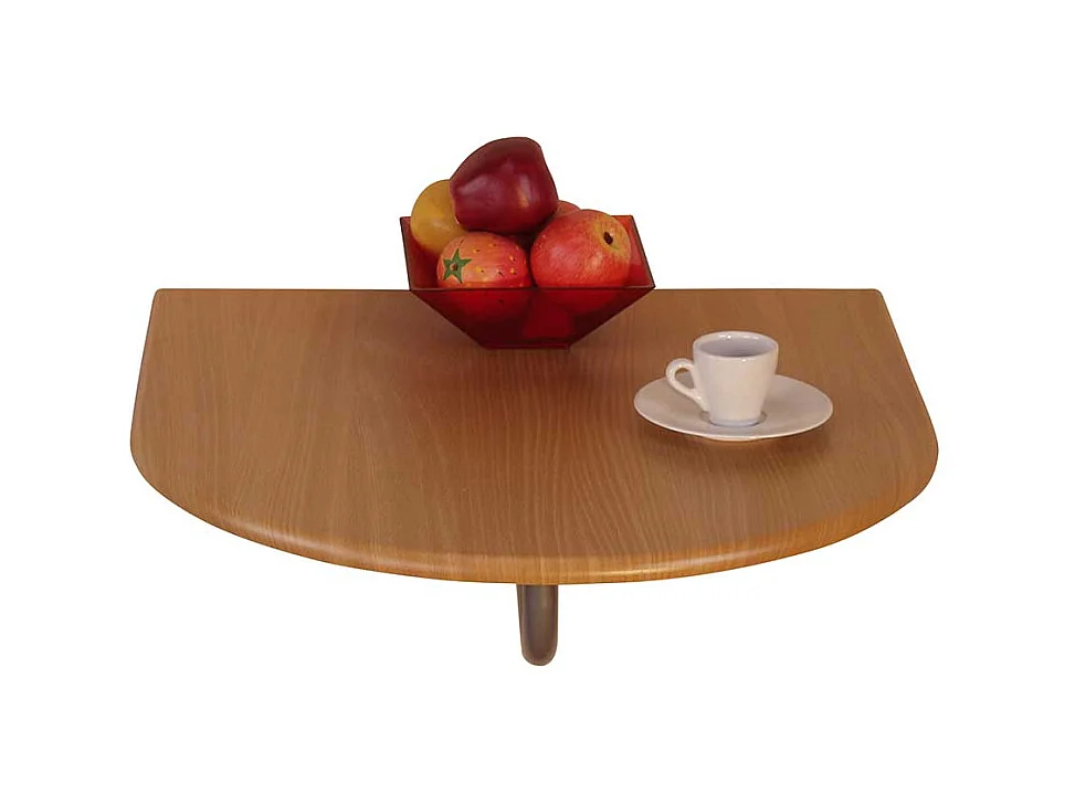 Klapp Wandtisch in Buche halbrund