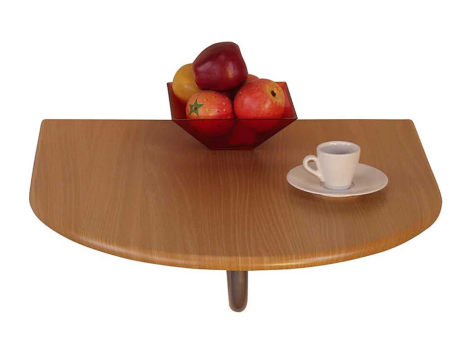 Klapp Wandtisch in Buche halbrund