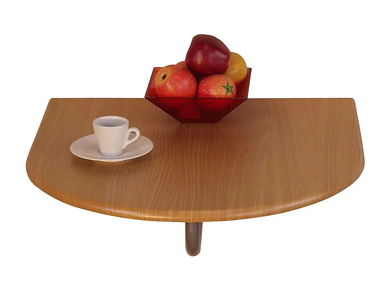 Klapp Wandtisch in Buche halbrund