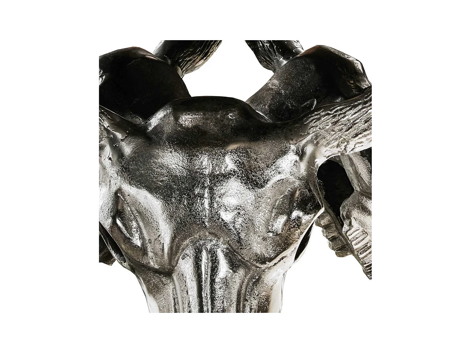 Designtisch mit Stier Schädeln Aluminium