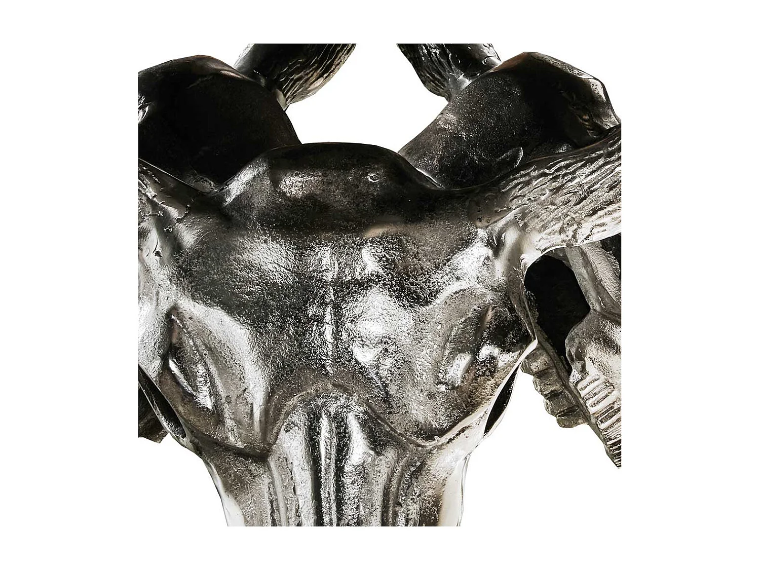 Designtisch mit Stier Schädeln Aluminium