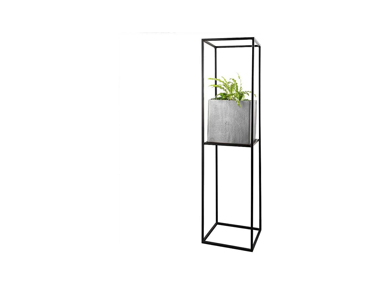 Pflanzensäule Metall in Schwarz Nickelfarben