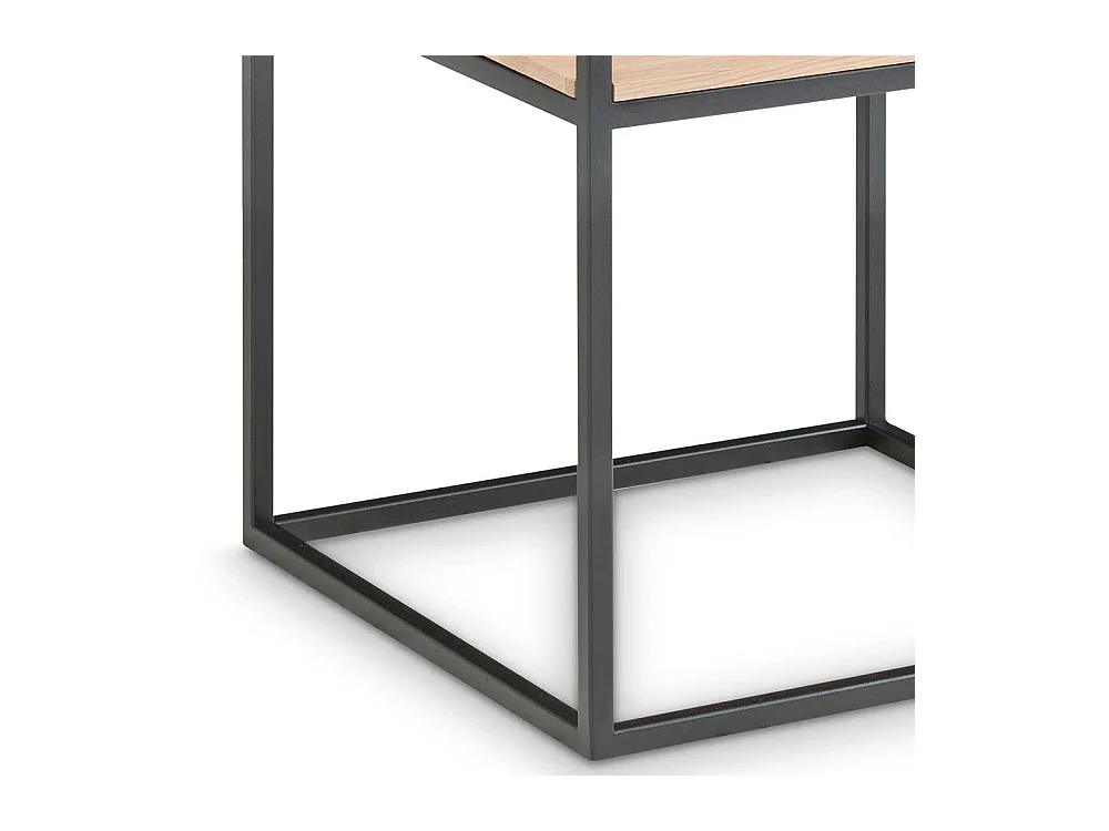 Pflanzenregal in Eiche Bianco massiv Metall in Schwarz