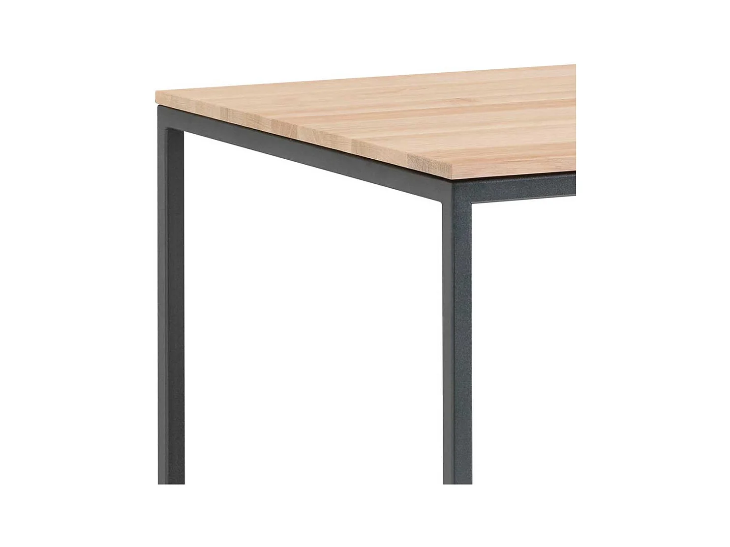 Pflanzenregal in Eiche Bianco massiv Metall in Schwarz