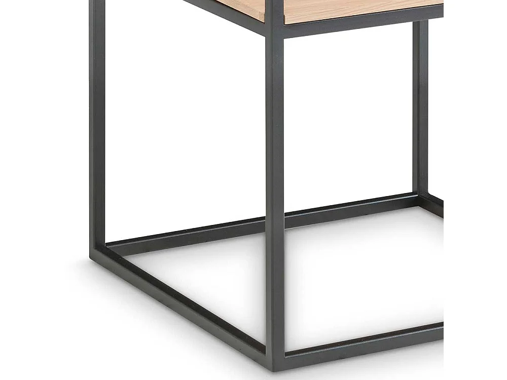 Pflanzenregal in Eiche Bianco massiv Metall in Schwarz