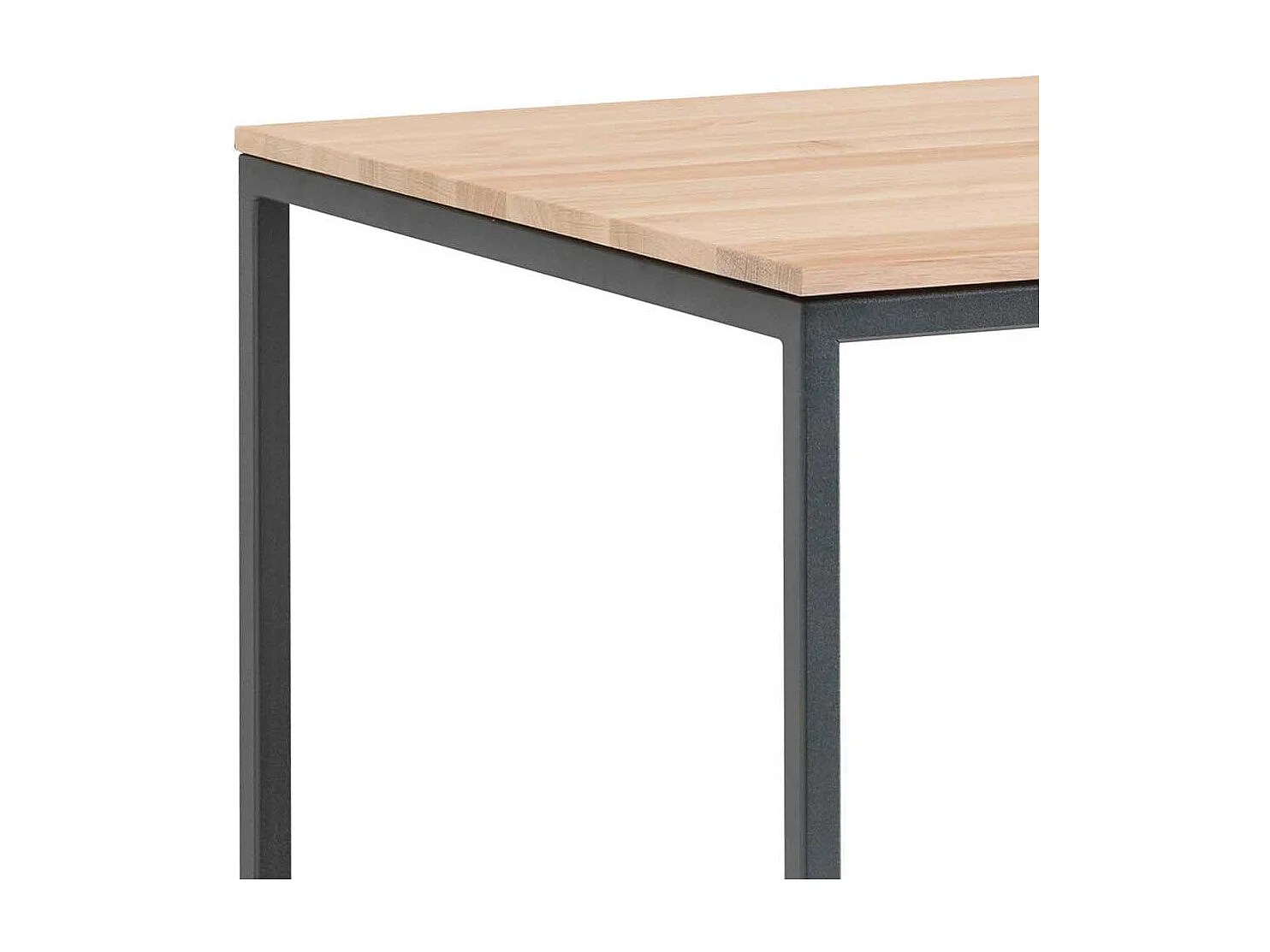 Pflanzenregal in Eiche Bianco massiv Metall in Schwarz