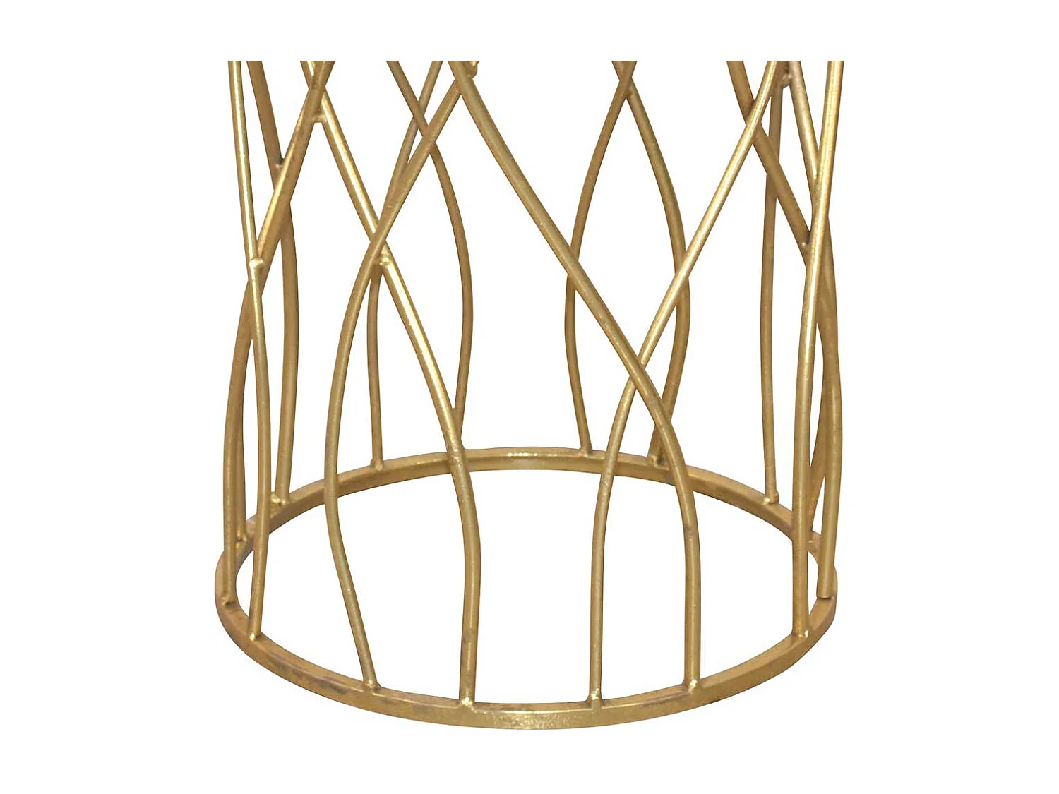 Designtisch im Vintage Look Metallgestell mit Blumen