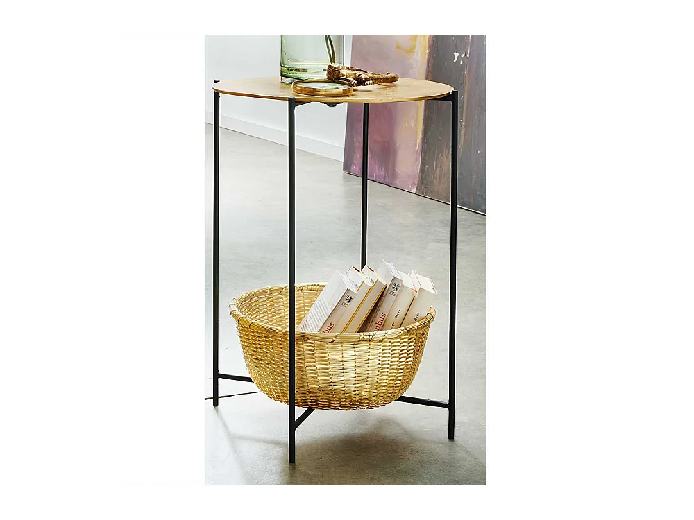 Wohnzimmer Tisch in Goldfarben und Schwarz Metall