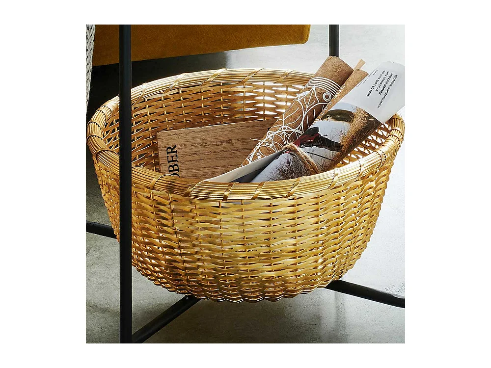 Wohnzimmer Tisch in Goldfarben und Schwarz Metall