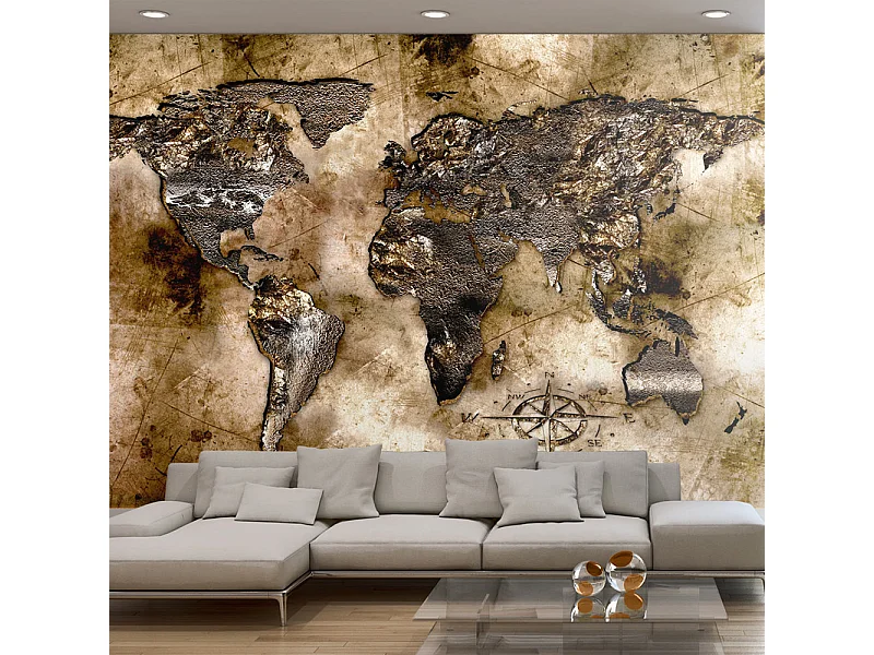 Fotomurale - Vecchia mappa del mondo - 200x140