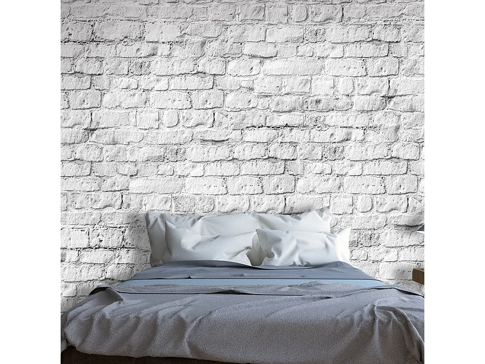Fotomurale - White brick - 200x140