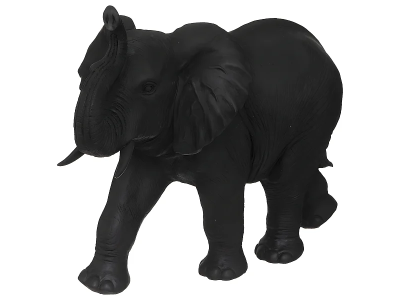 Statuette Déco "Éléphant Résine" 70cm Gris Foncé