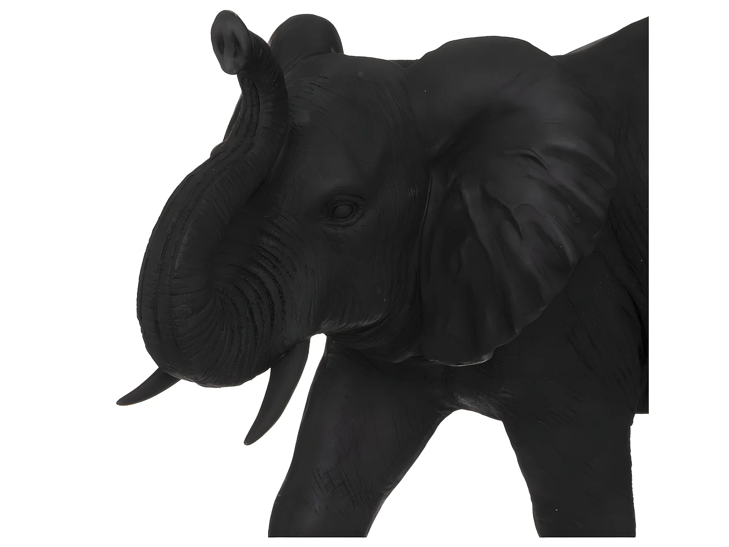 Statuette Déco "Éléphant Résine" 70cm Gris Foncé