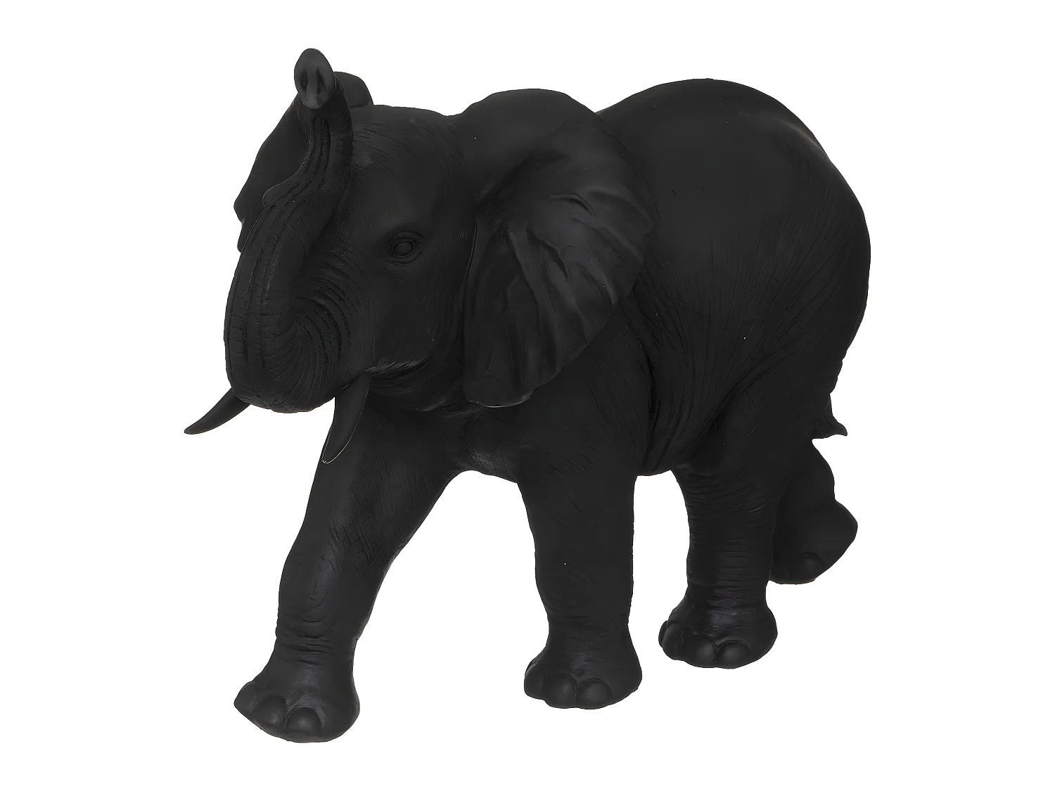 Statuette Déco "Éléphant Résine" 70cm Gris Foncé