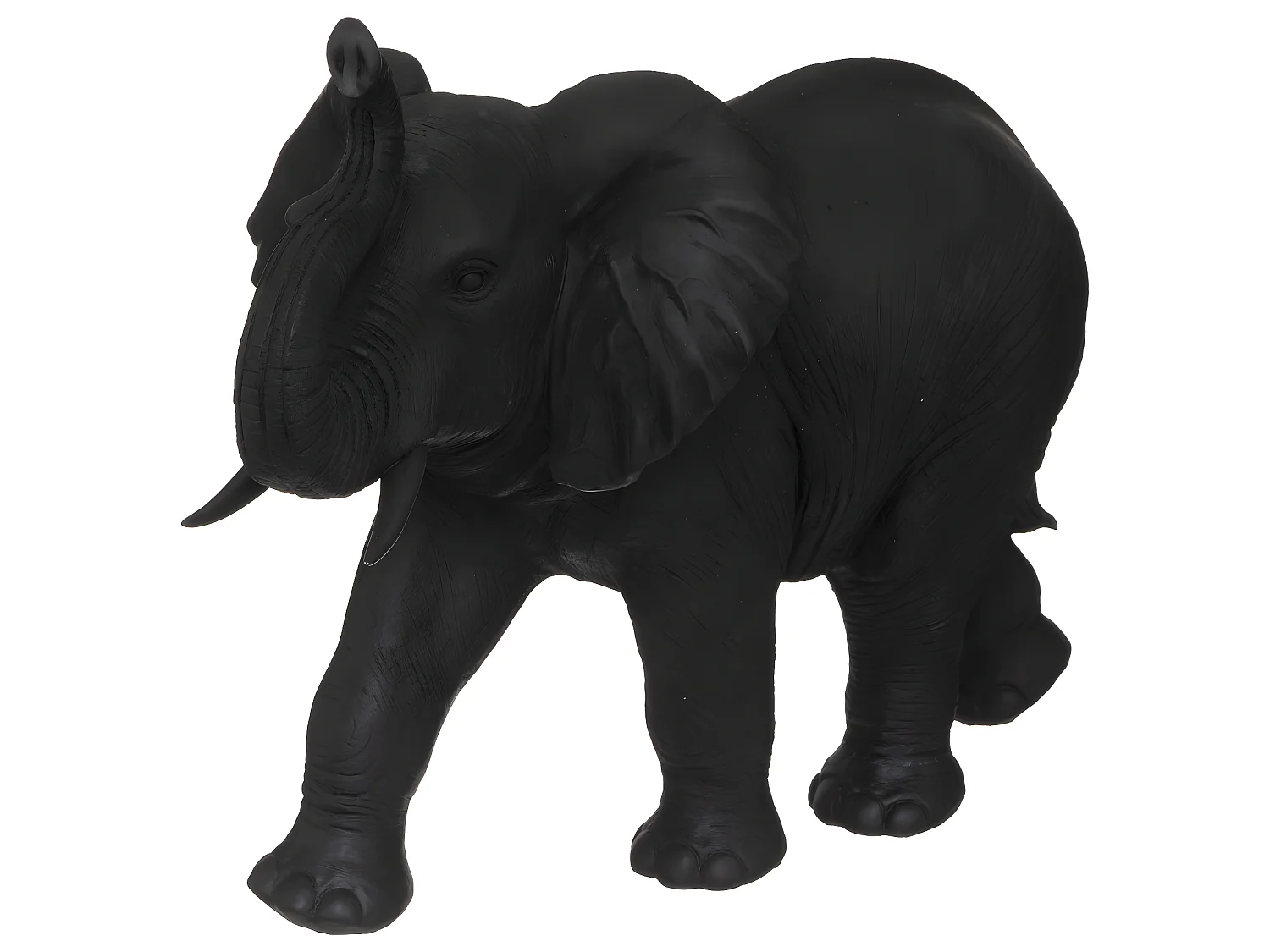 Statuette Déco "Éléphant Résine" 70cm Gris Foncé
